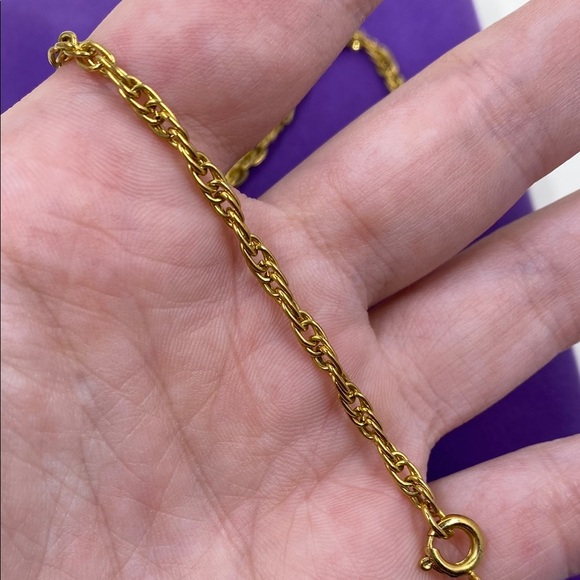 💛 Vintage Gold Plated Chain Necklace - Picture 3 of 4